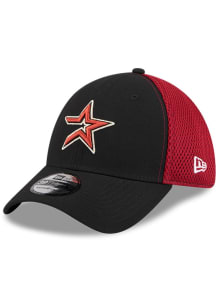 New Era Houston Astros Mens Black Evergreen Neo 39THIRTY Flex Hat