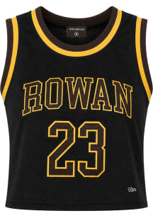 Rowan University Womens Hype and Vice Cropped Basketball Fashion Basketball Jersey - Black