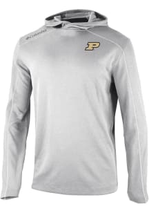 Columbia Purdue Boilermakers Mens Grey Heat Seal Omni Wick Shotgun Hood