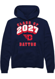 Summit Sportswear Dayton Flyers Mens Navy Blue Class of 2027 Long Sleeve Hoodie