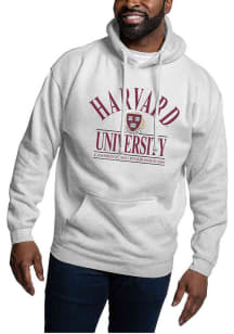 League Harvard Crimson Mens Grey Heather HARVARD ARCH SHEILD UNIVERSITY CAMBRIDGE MA 1636 Long Sle..