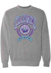 Summit Sportswear Colorado Mens Graphite Crest Long Sleeve Crew Sweatshirt
