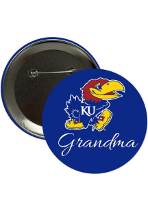 Kansas Jayhawks 3" Grandma Button - Blue