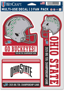 Ohio State Buckeyes 2025 BIG10 Football Championship Auto Decal - White
