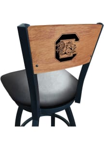 South Carolina Gamecocks Vinyl Seat Maple Back Swivel Pub Stool - Black