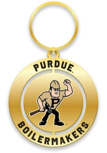 Purdue Boilermakers Retro Mascot Spinner Keychain - Black