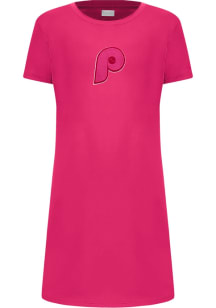 Pro Standard Philadelphia Phillies Girls Pink Classic Triple Pink Short Sleeve Dress
