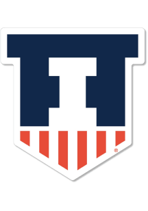 Illinois Fighting Illini 2" Shield Dizzler Stickers - Orange