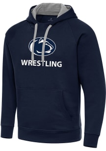 Antigua Penn State Nittany Lions Mens Navy Blue Wrestling Victory Long Sleeve Hoodie