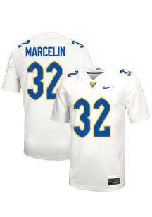 Jeremiah Marcelin  Nike Pitt Panthers White NIL Name And Number Football Jersey
