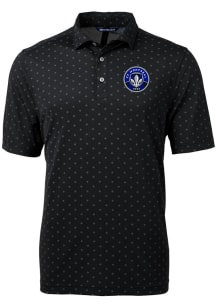 Cutter and Buck Montreal Impact Mens Black Virtue Eco Pique Tile Short Sleeve Polo