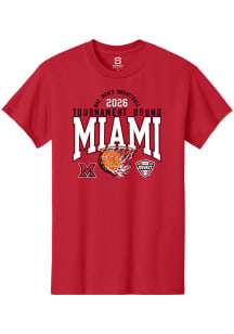 Summit Sportswear Miami RedHawks Red MAC 2026 MBB Tournament Bound Short Sleeve T Shirt
