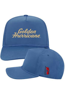 Tulsa Golden Hurricane Stacked Script Caddy Adjustable Hat - Blue
