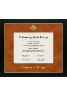Illinois Fighting Illini Medallion Manchester Diploma Frame - Orange