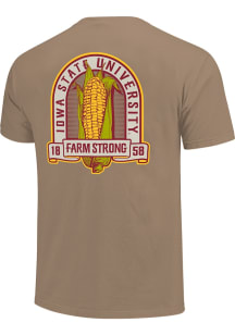 Iowa State Cyclones Khaki Crop and Banner Farmers Short Sleeve T Shirt