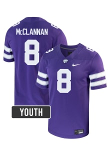 Simon McClannan K-State Wildcats Youth Purple Nike NIL Name And Number Football Jersey