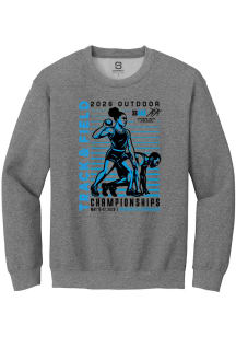 Summit Sportswear Big Ten Mens Graphite 2026 Outdoor Track & Field Championships Long Sleeve Crew..