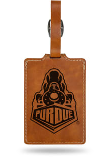 Purdue Boilermakers Brown Laser Engraved Luggage Tag