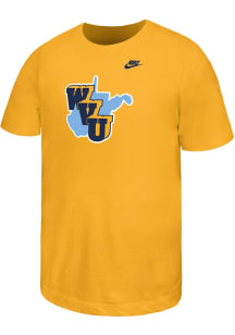 Nike West Virginia Mountaineers Youth Gold 1965 Throwback Short Sleeve T-Shirt