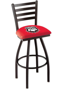 Georgia Bulldogs Mascot High Back Swivel Pub Stool - Black
