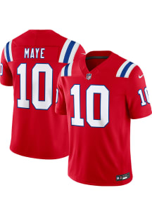 Drake Maye Nike New England Patriots Mens Red Alt Limited Football Jersey