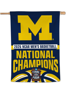 Michigan Wolverines 28x40 1-Sided 2026 MBB National Champion Banner - Blue