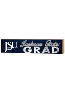 KH Sports Fan Jackson State Tigers Grad graduation graphic Sign - Navy Blue