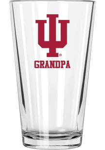 Indiana Hoosiers Grandpa 16 oz Pint Glass - White