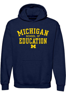 Michigan Wolverines Mens Navy Blue Marsal Family School of Education Long Sleeve Hoodie