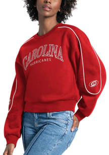 Carolina Hurricanes Womens Red Strategy Crew Sweatshirt