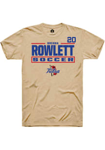 Brenna Rowlett  Tulsa Golden Hurricane Brown Rally NIL Stacked Box Short Sleeve T Shirt