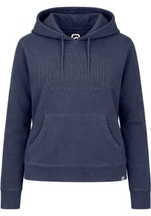 Summit Sportswear Penn State Nittany Lions Womens Navy Blue Pigment Dyed Hooded Sweatshirt