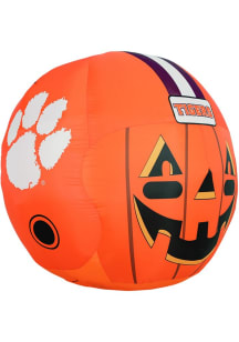Clemson Tigers Orange Outdoor Inflatable self inflate jack o lantern with team helmet and name