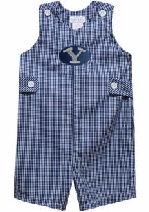 Vive La Fete BYU Cougars Toddler Blue Gingham Overalls