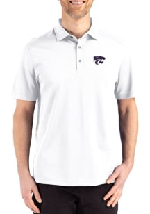 Cutter and Buck K-State Wildcats Mens White Advantage Refresh Short Sleeve Polo