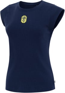 Antigua Nashville SC Womens Navy Blue Show Off Short Sleeve T-Shirt