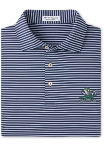 Peter Millar Notre Dame Fighting Irish Mens Navy Blue Tiebreaker Short Sleeve Fashion Polo