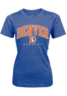 Denver Broncos Womens Blue Frontage Short Sleeve T-Shirt