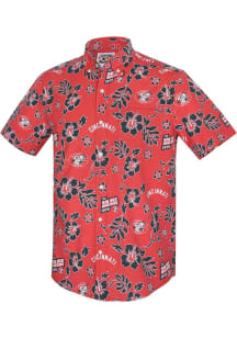 Reyn Spooner Cincinnati Reds Mens Red Cooperstown Short Sleeve Dress Shirt
