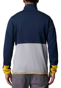 Columbia Michigan Wolverines Mens Navy Blue Hike Long Sleeve Qtr Zip Pullover