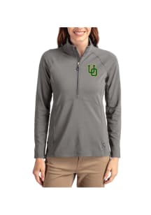 Cutter and Buck Oregon Ducks Womens Graphite Adapt Eco Qtr Zip Pullover