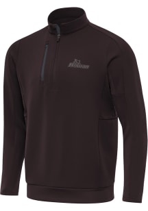 Antigua Rowan University Mens Brown Generation Long Sleeve Qtr Zip Pullover