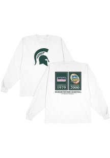 SLAM Michigan State Spartans White Basketball Banners Long Sleeve T Shirt