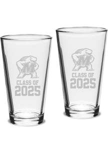 Maryland Terrapins Class of 2025 Set of 2 Pint Glass - White
