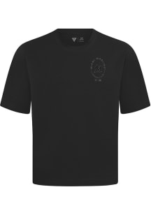 Levelwear Miami Marlins Black Signature Knit Signet Short Sleeve Fashion T Shirt