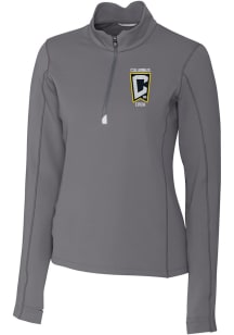 Cutter and Buck Columbus Crew Womens Graphite Traverse Qtr Zip Pullover