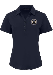 Cutter and Buck Philadelphia Union Womens Navy Blue Forge Eco Polo Short Sleeve Polo Shirt
