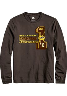 Zack Sharp Western Michigan Broncos Brown NIL 2025 National Champions Long Sleeve Player T Shirt