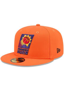 New Era Phoenix Suns Mens Orange Hardwood Classic 59FIFTY Fitted Hat