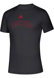 Adidas Nebraska Cornhuskers Black Heat Seal Creator Short Sleeve T Shirt